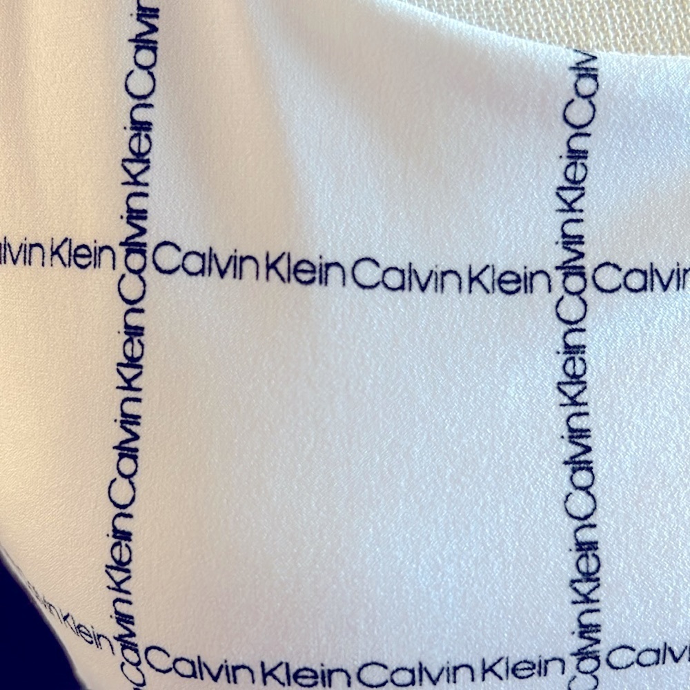 Calvin Klein monogrammed tank top in white with black Calvin Klein letters